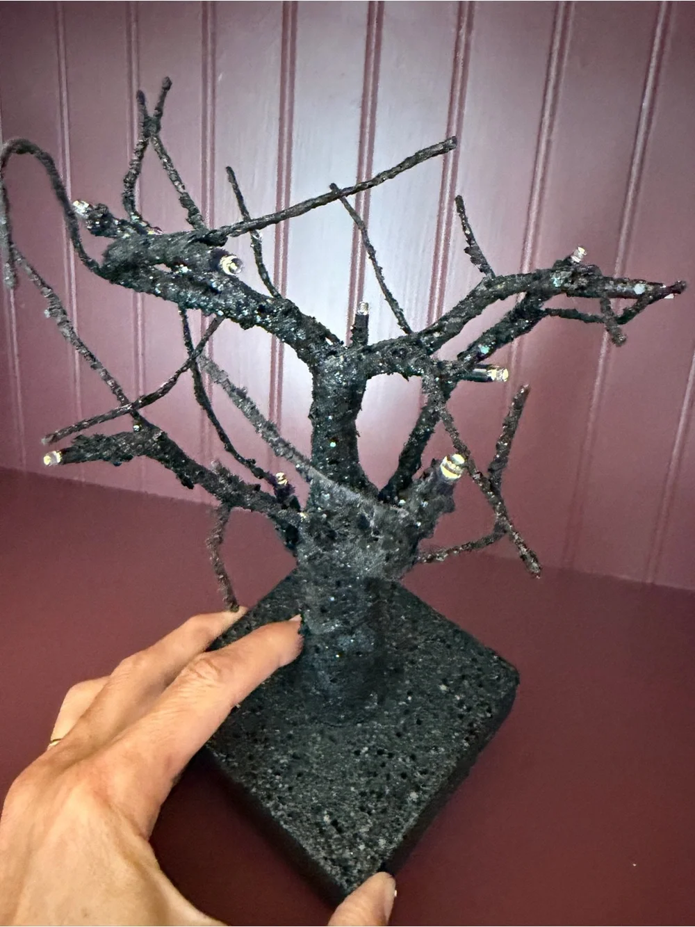 Halloween glitter light up tree
